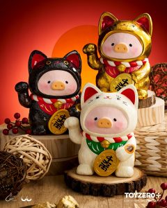 18cm仿木雕招財Lulu pig3