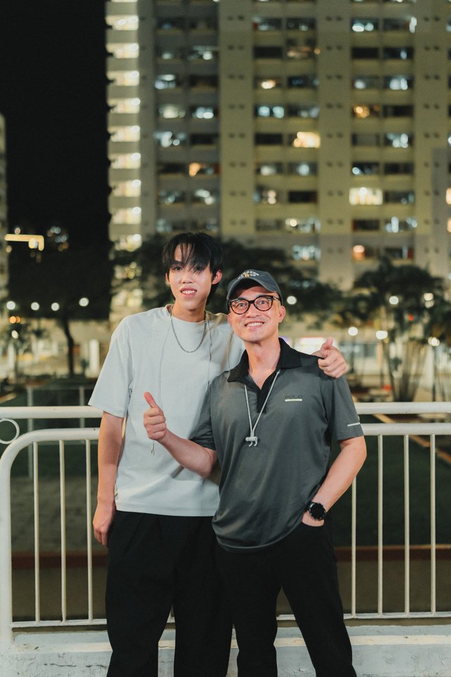 啫喱 Jelly Wong 與支持他的父親合照